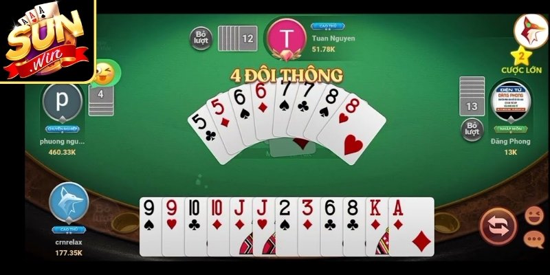 4 Đôi Thông Chặt Được Gì ? Tìm Hiểu Quy Luật Tại Sunwin 2 4 đôi thông chặt được gì trong một ván đấu